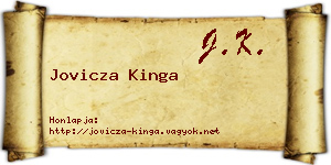 Jovicza Kinga névjegykártya